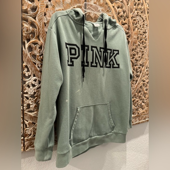 PINK by Victoria’s Secret Green Sweatshirt Hoodie- size M - Picture 3 of 7